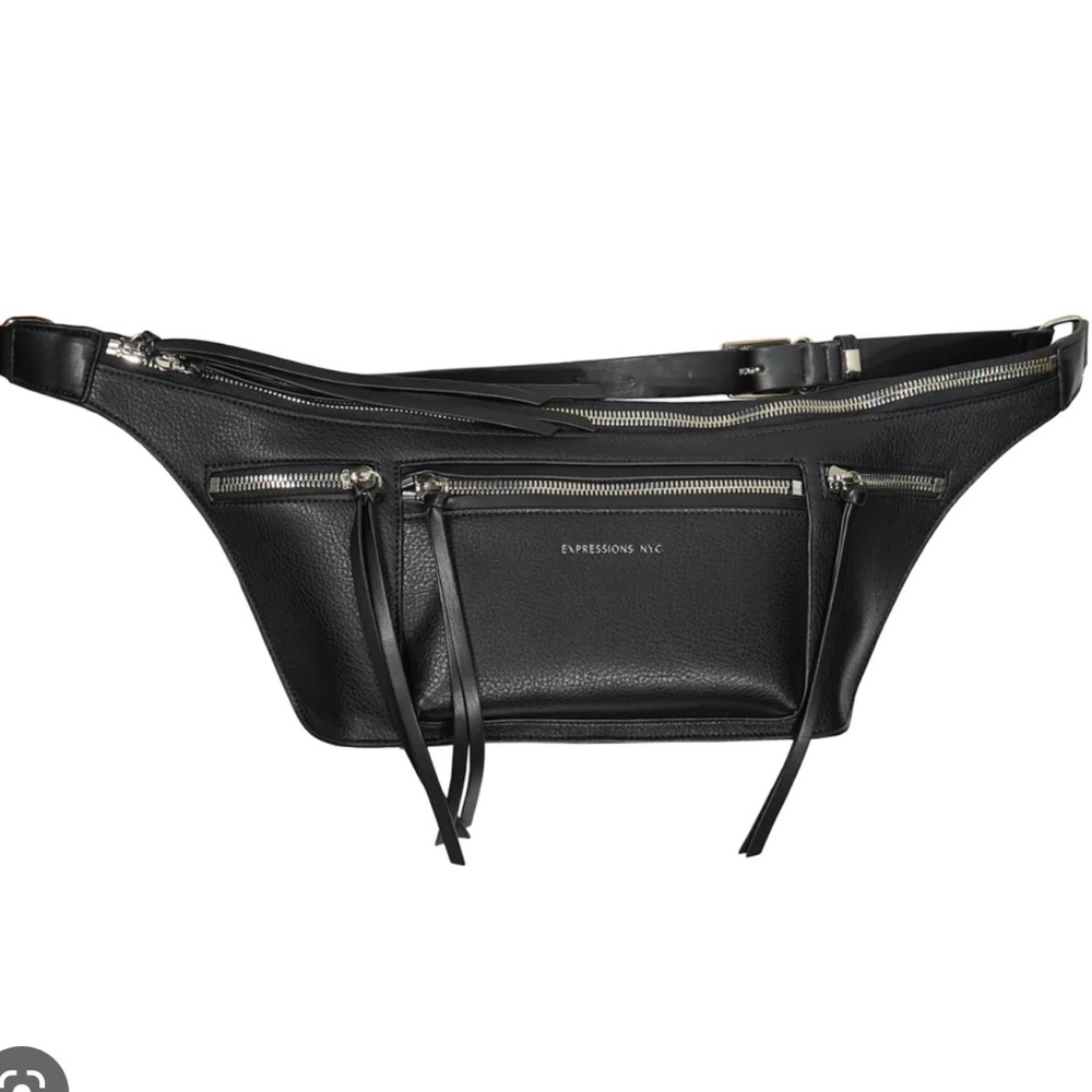 COPY - COPY - Black Vegan Leather Belt Bag